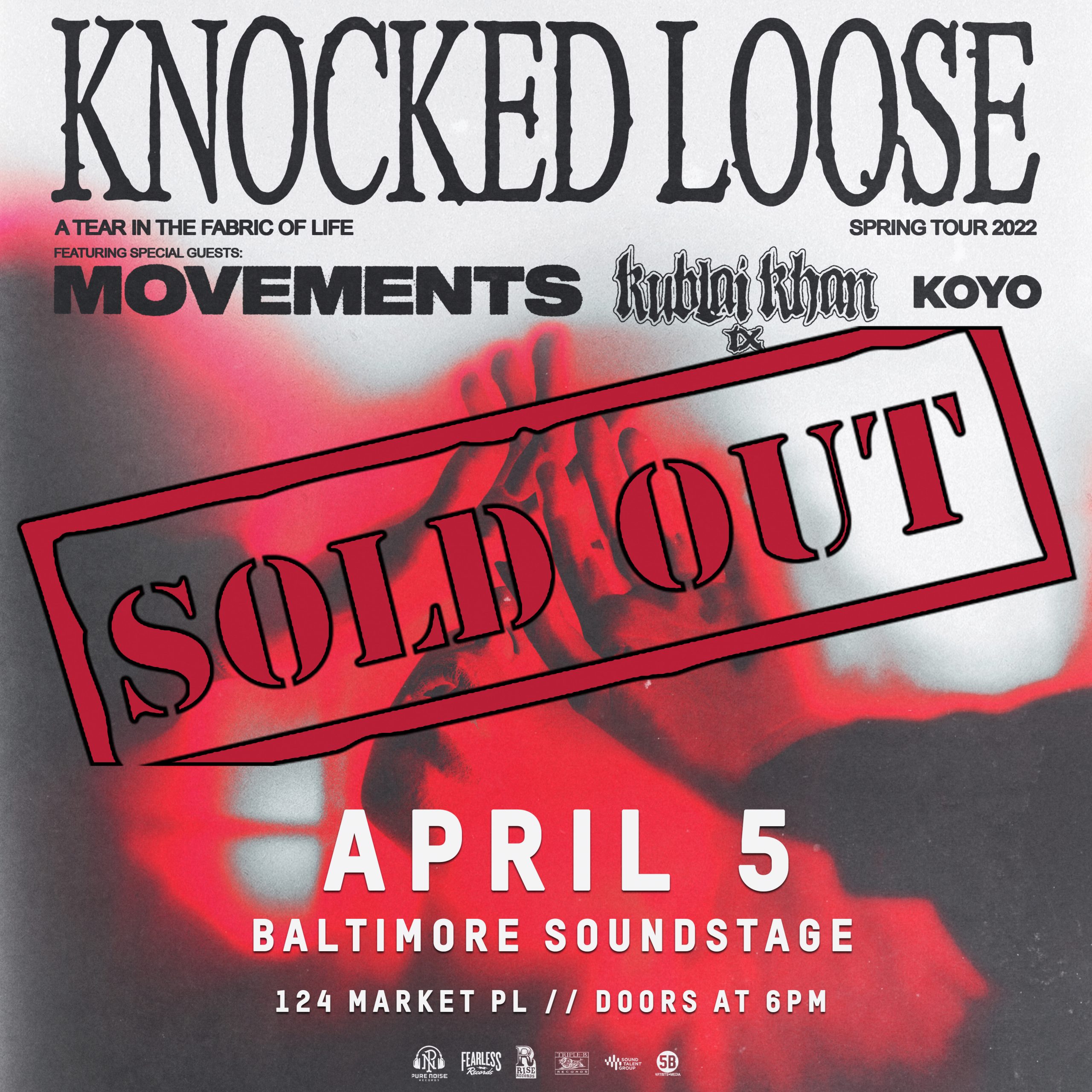 Knocked Loose A Tear In The Fabric Of Life Tour Baltimore Soundstage